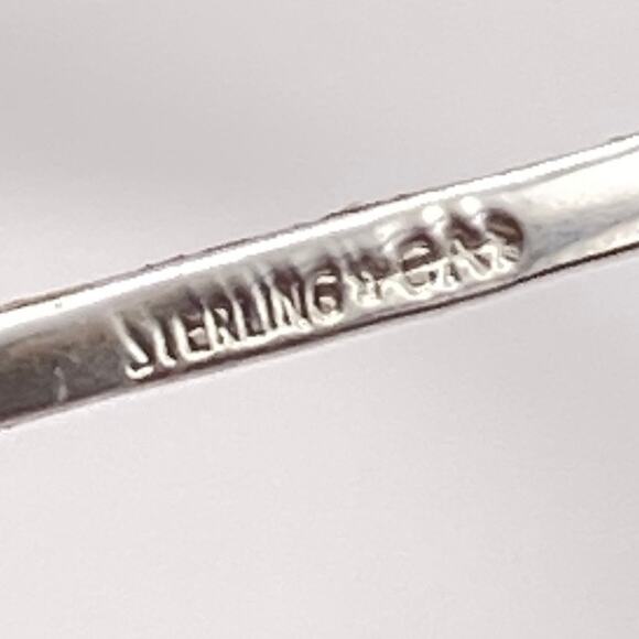 Vintage CARL ART Sterling Silver Etched Engraved Leaves Bangle Bracelet 7" - Picture 8 of 10